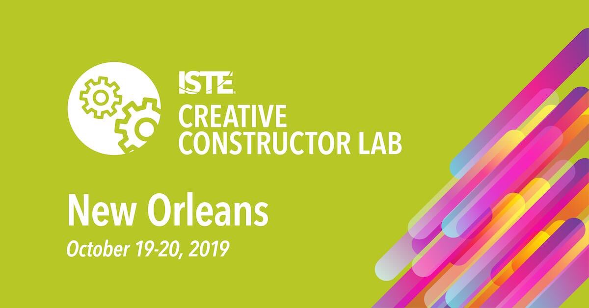 ‼️ Save $50 on EARLY-BIRD rates for the Creative Constructor Lab in NOLA this Oct.—a discount for #ISTE19 week! Use code 50ISTE at iste.org/ccl. But HURRY, code expires TODAY & has limited availability! #ISTECCL #NotAtISTE #NotAtISTE19 #ISTE2019 #edtech #digcit