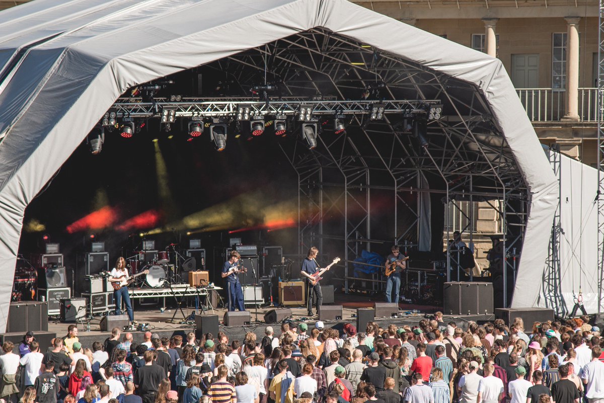 ThePieceHall's tweet photo. @work1ngmensclub were amazing! Up next Amyl &amp; The Sniffers take to the stage at 6.20pm https://t.co/yCWsyT3xKm