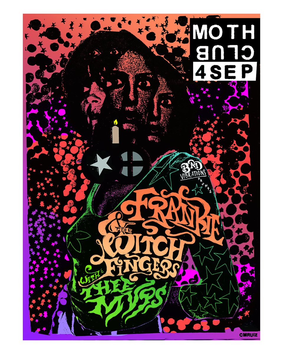 cmrtyz's tweet image. New! poster for @BadVibesUK - Frankie and the Witch Fingers, Thee MVPs at Moth Club #gigposter  #bandposter #poster