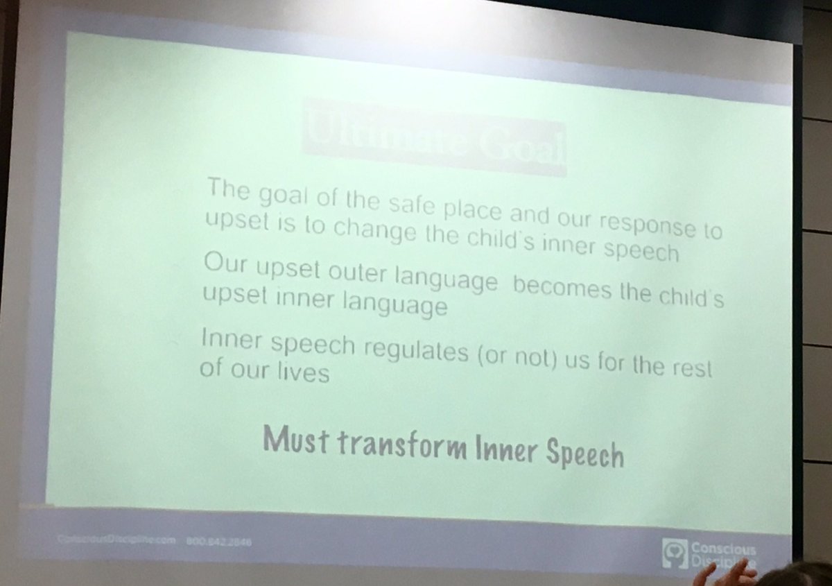Creating a Safe Place is all about transforming a child's inner speech #CD1Houston #consciousdiscipline #creechpride