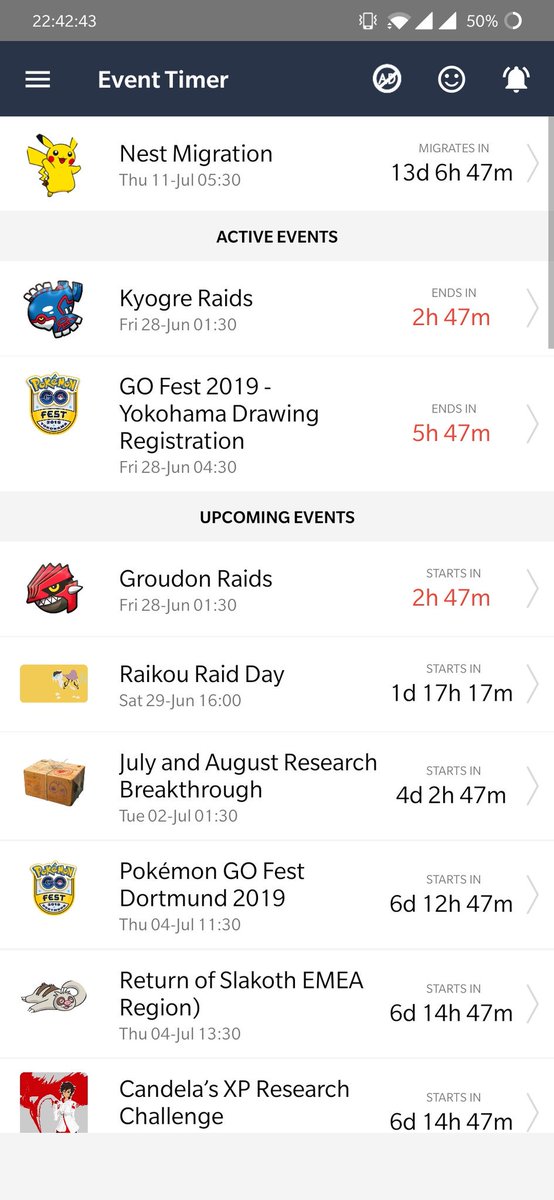 GOFieldGuideApp's tweet photo. @PokemonGoApp Adding it in the GO Field Guide Events List! 

#GOFieldGuide https://t.co/ksU8dsp99U