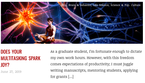 athscicafe's tweet image. This week #AthensScienceObserver writer Rebecca Atkins explores if multitasking sparks joy #scicomm #brainbehavior #socialmedia #neuroscience #technology athensscienceobserver.com/2019/06/27/doe…