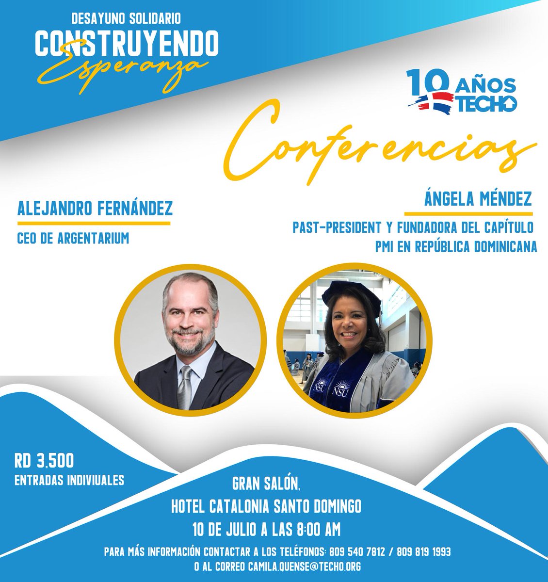 TECHO_rd's tweet photo. En nuestro #desayunosolidario "Construyendo Esperanza" además de dar a conocer el trabajo realizado en comunidad durante los #10años que tenemos en el país, también les traemos dos conferencias impartidas por @AlejandroFdezW de @Argentarium  y Ángela Méndez desde el @pmi_rd https://t.co/FwvVhPOSRA