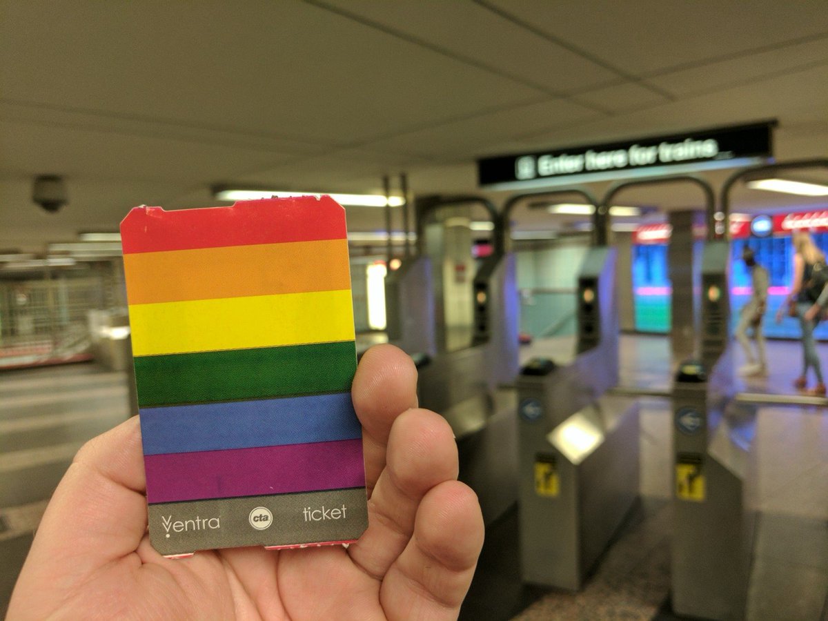 CTA issues commemorative Pride Parade ticket for this weekend on.gopride.com/2FC1Brw

#lgbt #lgbtq #lgbtpride #pride2019
#lgbtchicago #gaychicago #boystown #chicagopride #chicagoprideparade <a href="/cta/">cta</a> <a href="/GoPride/">GoPride.com</a>