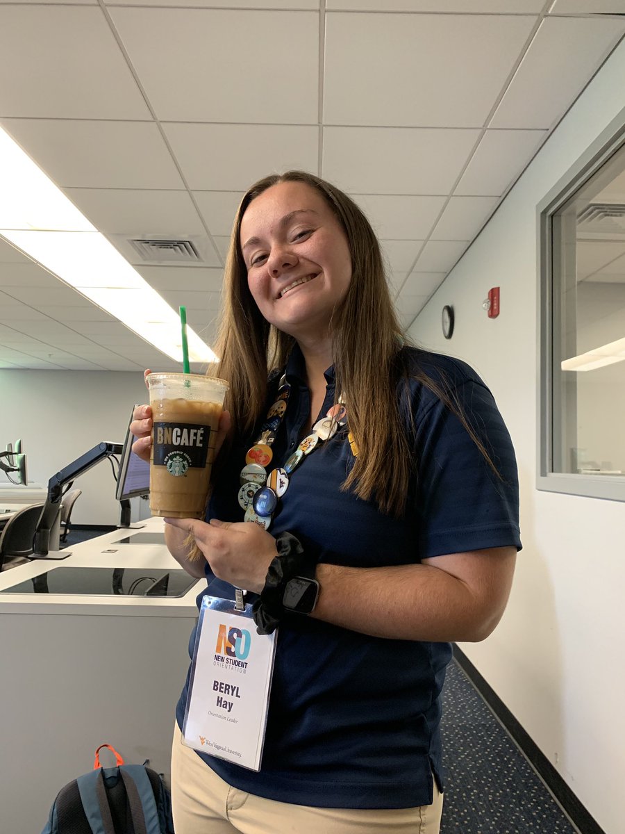 <a href="/WVUBookstore/">WVU Bookstore</a> .<a href="/_bugsieboo_/">Beryl Hay</a> loves coffee before advising starts. 💙💛😎
