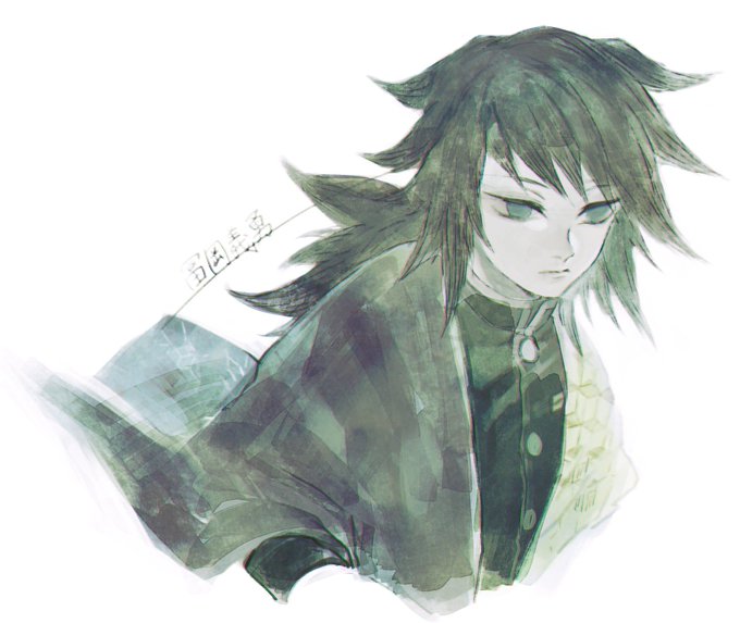 藤嵜さんがTwitterに投稿した冨岡義勇(鬼滅の刃)のイラスト。