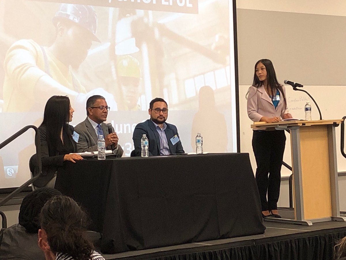 GoodwillSoCal's tweet photo. At the #EveryoneWorks forum Robert Sainz from @LAEWDD spoke about employment, housing and homelessness. He said, “We have to work with a sense of urgency and crisis. We cannot do business as we have in the past.” https://t.co/SYnTujGVi9