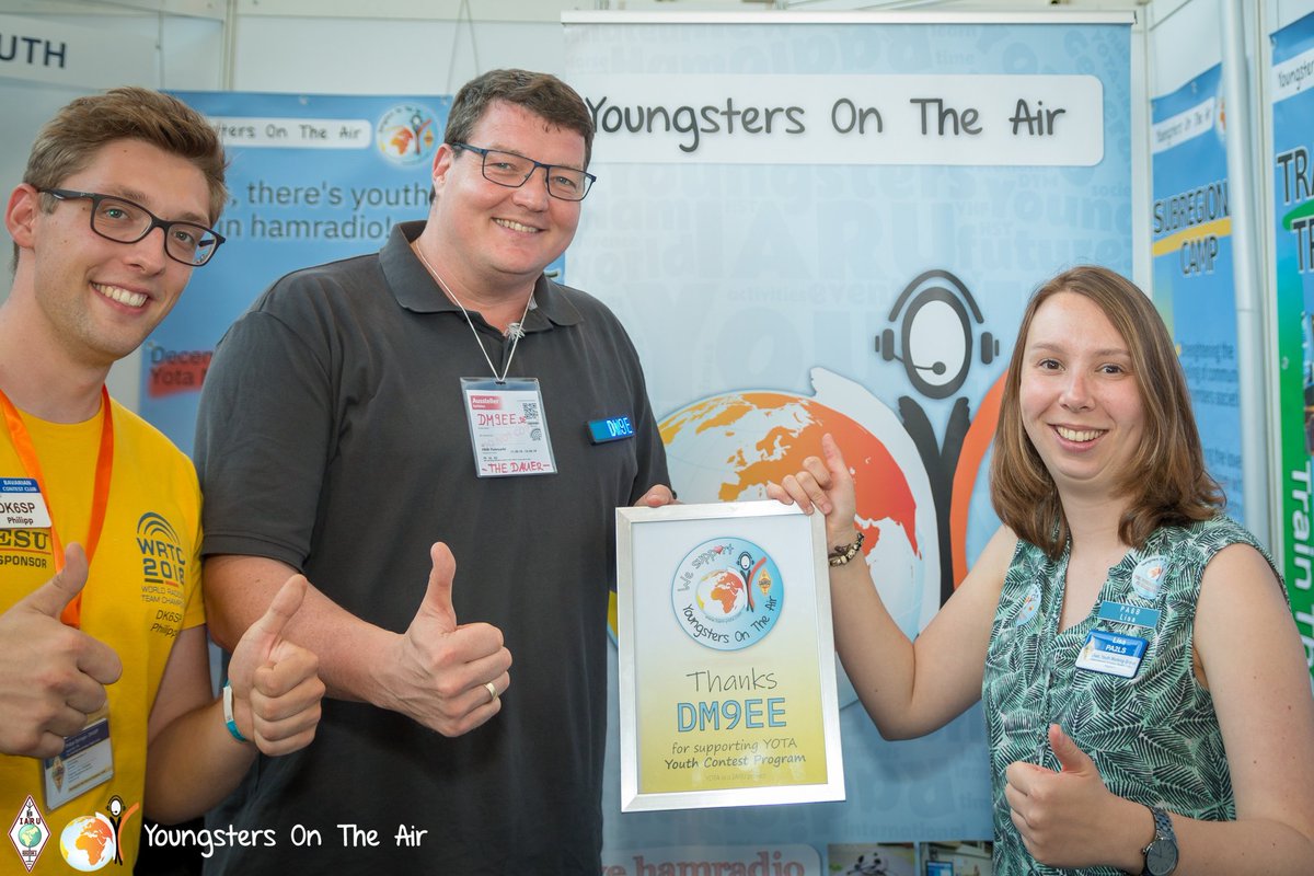 hamyota's tweet image. At HAMRADIO fair in Friedrichshafen 2019 we had the pleasure to honour our #YCP hosts and their representatives with a special award 😁 Many thanks for the ongoing support of our youngsters 😉

PART 2

#hamyota #FHN19
