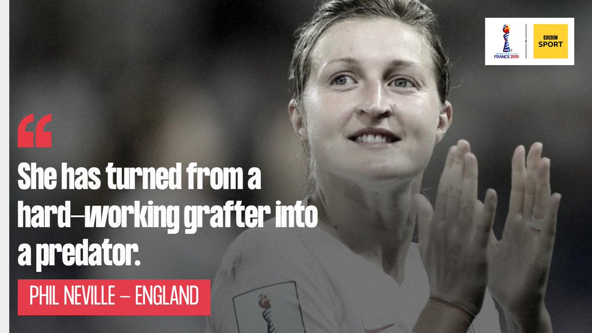 BBCSport's tweet photo. β ONE TO WATCH! β
England will be happy to have Ellen White in their side... the #Lionesses boss definitely is!
Live β‘ https://t.co/Pw5n0JYdqQ #FIFAWWC #ENG #NOR #NORENG https://t.co/7tKx4ZY6zp