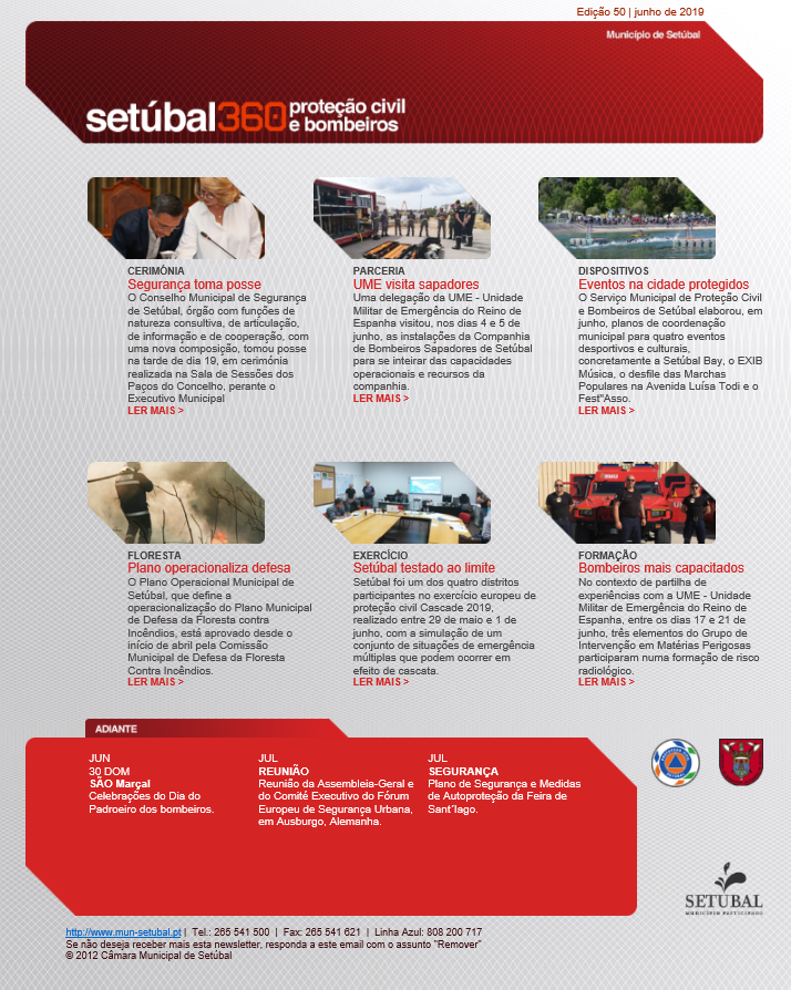 SetubalSos's tweet photo. #STB360PROCIV -  Já se encontra disponível a edição NÚMERO 5⃣0⃣ DA NOSSA NEWSLETTER! 📰https://t.co/nYKnWmoy2Q    🗞️Destaque para a aprovação do Plano Operacional Municipal, extensão do já existente Plano Mun. de Defesa da Floresta Contra Incêndios 👇
https://t.co/6RRWe36vx2 https://t.co/e9f9erJnXk