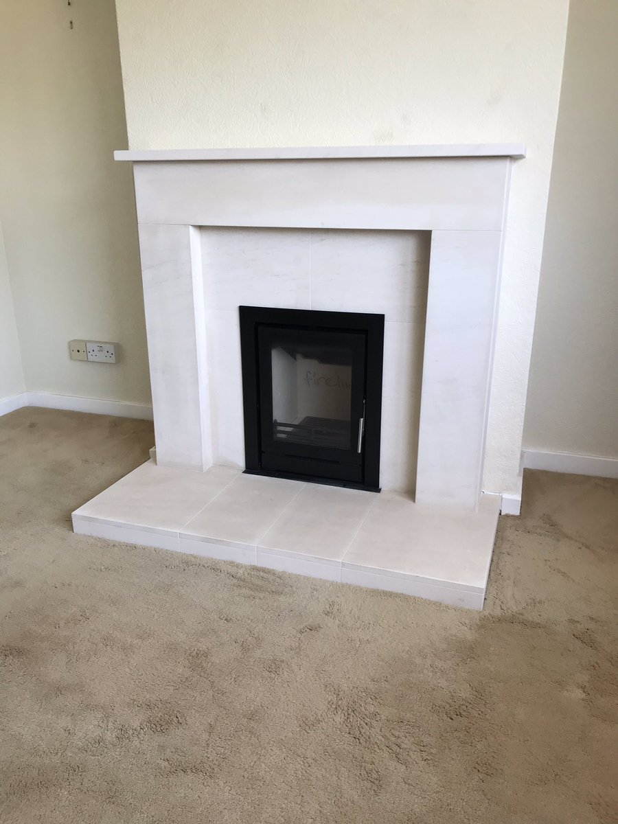 fireworksllang1's tweet photo. Today’s stunning installation handmade bespoke fireplace made by us also @cJfires inset stove . Very happy customers https://t.co/UtKAY3eFWv