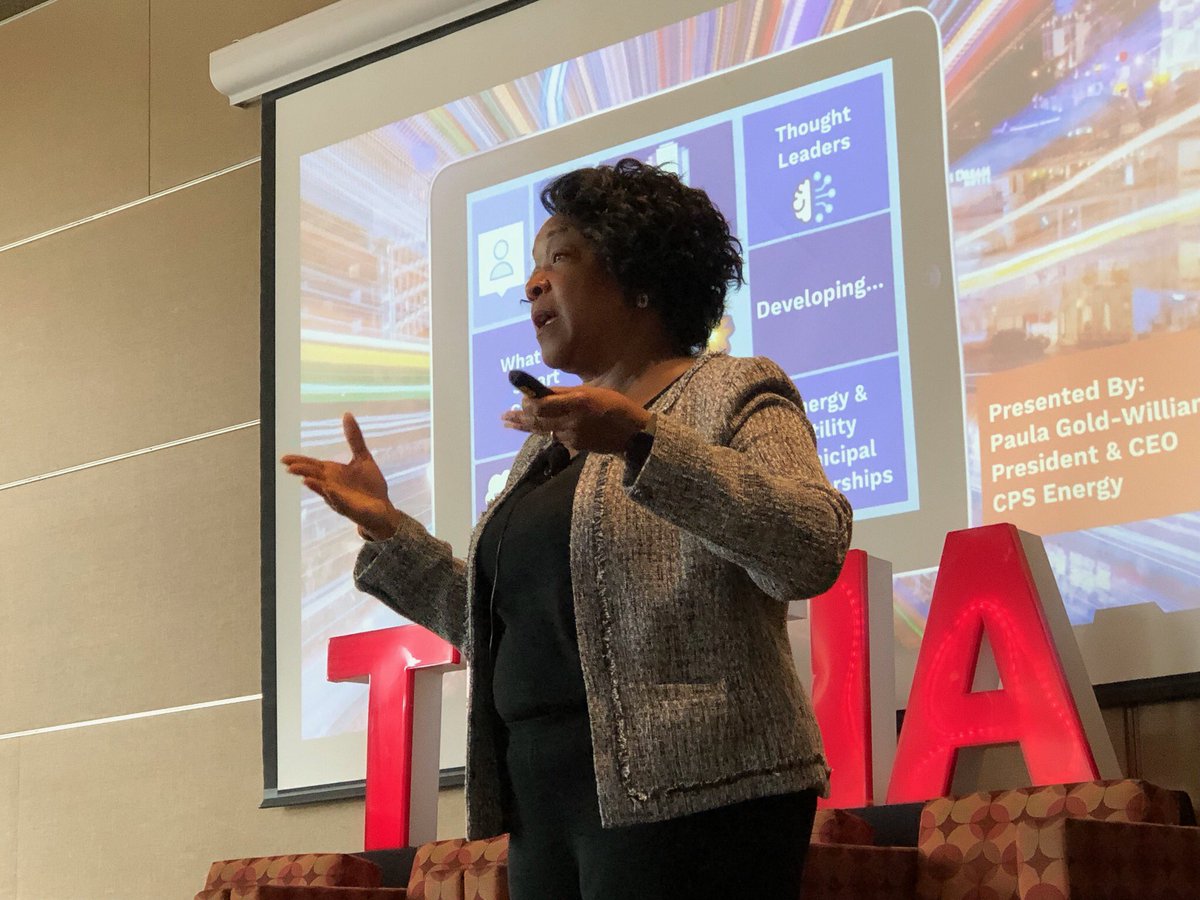 CEO @Paula_GW speaking at the <a href="/TexasRenewables/">TREIA</a> GridNEXT Conference now #gridnext2019