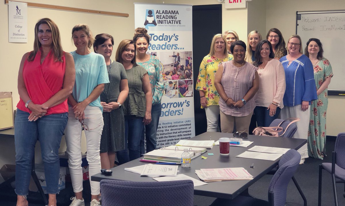 MelMatthewsBCBE's tweet photo. Enjoyed this group this morning! Great learning for these up and coming ARI Beginning Reading Facilatators. Can’t wait to see them in action!!! @AlabamaDeptofEd @Alabama_Reading https://t.co/ql2V2KKmAI