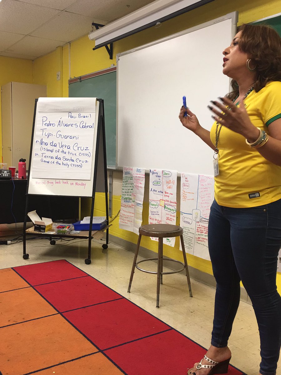 MKeeginFCPS's tweet photo. Thank you (obrigada) Mrs. Schubert for teaching HES Young Scholars about Brazil. https://t.co/9YQgfExXlD