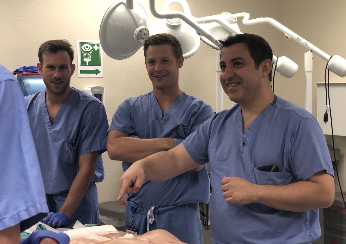 OU_Surgery's tweet photo. As July 1st approaches, Our #surgicalinterns have been getting intensive training to ensure better patient care. From central lines and chest tubes, to instruments names. Oklahoma #bringiton !!! our Doctors are ready for anything! #OUtrauma #surgeryfamily #competentdoctors https://t.co/K76b3jpD30