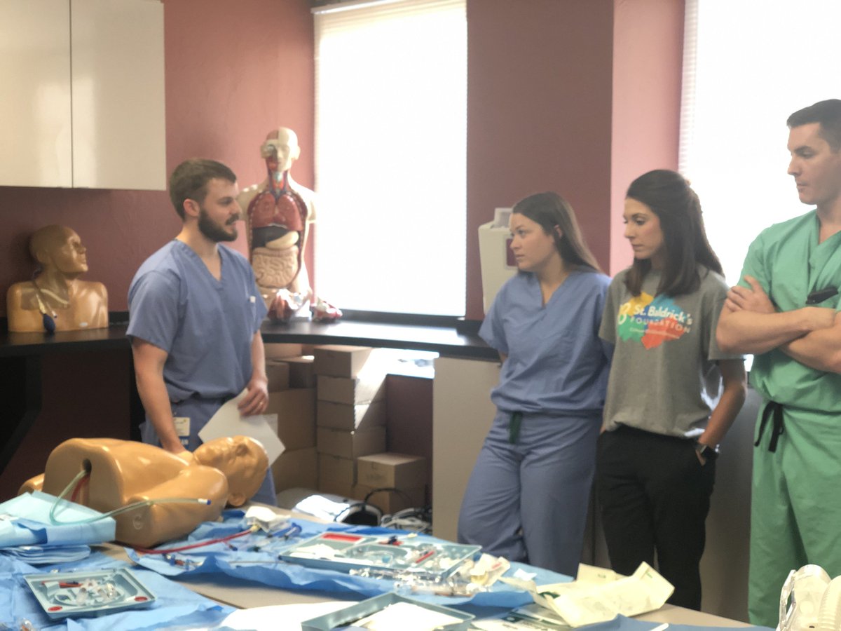 OU_Surgery's tweet photo. As July 1st approaches, Our #surgicalinterns have been getting intensive training to ensure better patient care. From central lines and chest tubes, to instruments names. Oklahoma #bringiton !!! our Doctors are ready for anything! #OUtrauma #surgeryfamily #competentdoctors https://t.co/K76b3jpD30