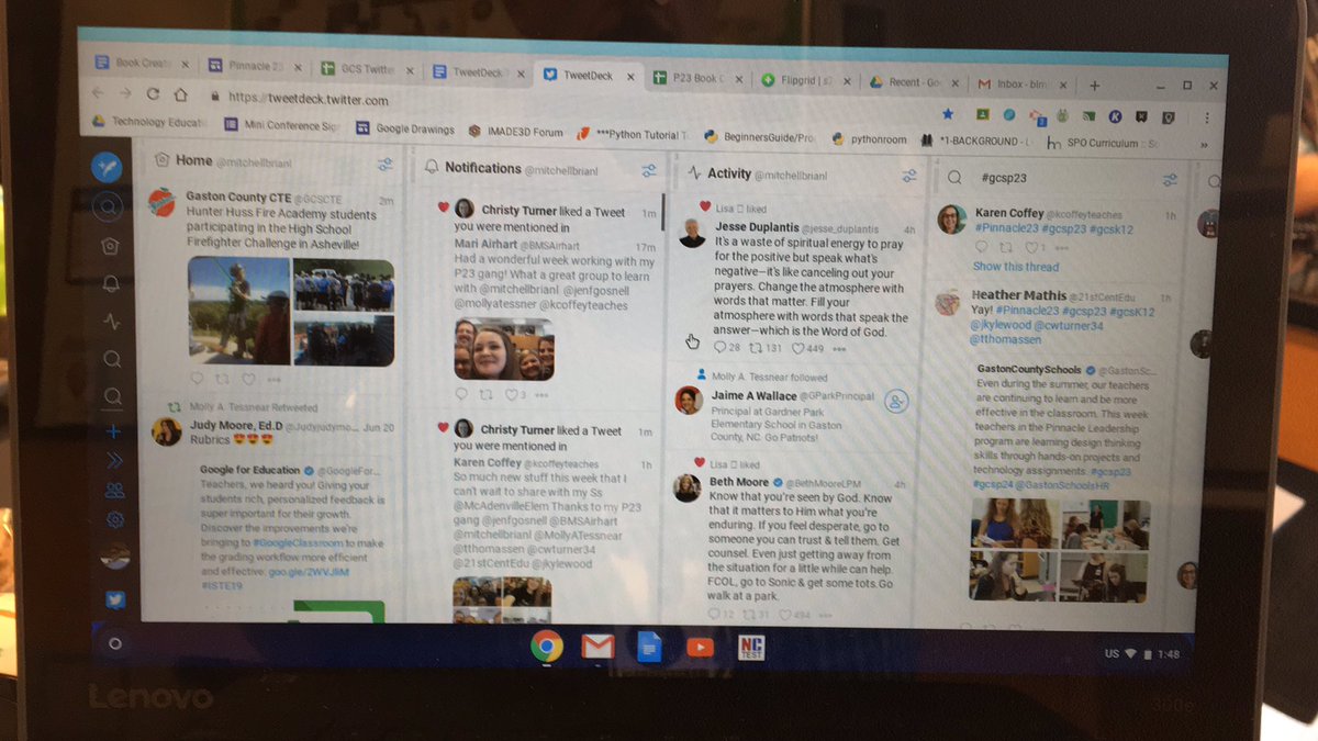 mitchellbrianl's tweet photo. Last day of Pinnacle Year 2 training...  Learning how to use Tweetdeck for Twitter - it’s AWESOME!  #gcsp23 #Pinnacle23 https://t.co/E214WOTOsA