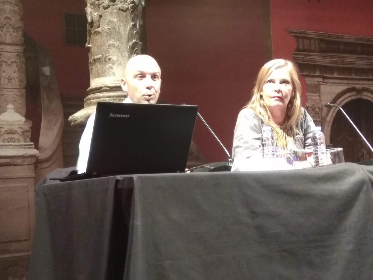 Amephu's tweet photo. Visión empresarial del Arte por Manel Plana @UdL_info  en Patio de la Infanta @IbercajaSocial @BpwSpain #ForoBPWZaragoza https://t.co/R3b3engFC7