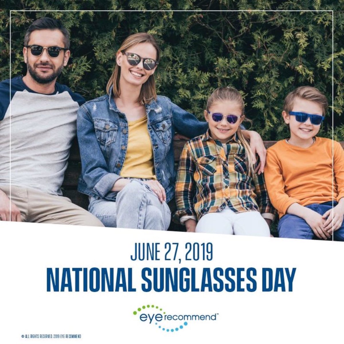 Happy #NationalSunglassesDay!
Why not make UV protection a family affair? UV damage is cumulative, occurring over a lifetime of exposure. Children are extra vulnerable, so get them in the habit of wearing quality, optometrist approved sunglasses early! #eyehealth #uvprotection