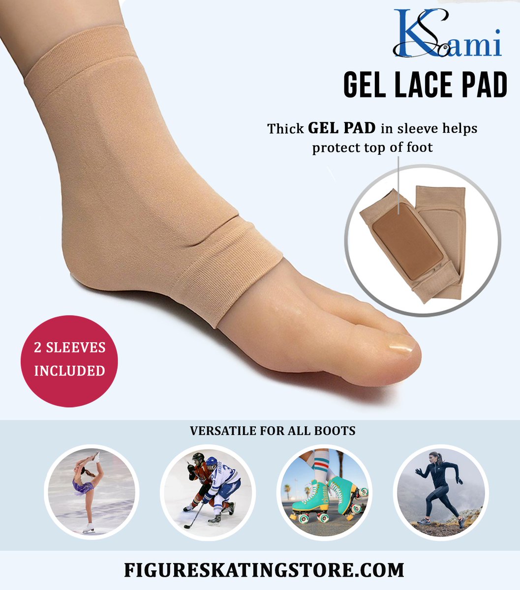 Kami So Gel Lace Pad ( 2 Sleeves Included) $12.00
figureskatingstore.com/kami-so-gel-la…

#figureskatingstore #protection #gelpads #gelpad #anklesleeve #bootbumper #healpad #lacepad #lacepads #figureskating #figureskates #iceskates #figureskater #iceskating #iceskater #icedance