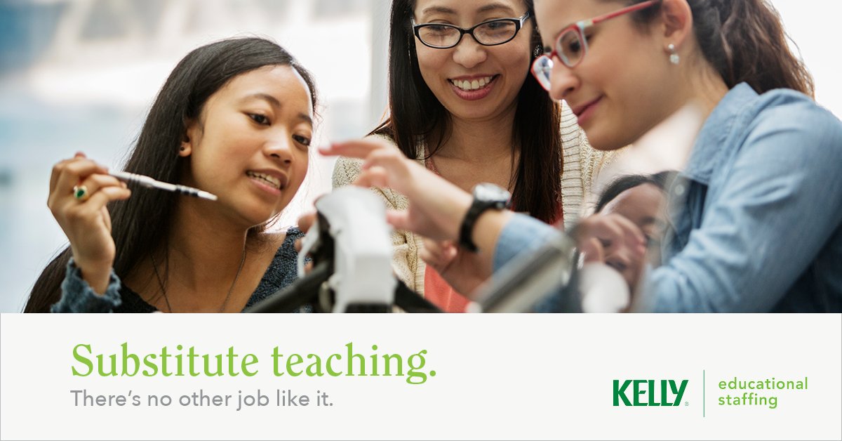 KellyServices's tweet photo. For a flexible gig that makes a difference, substitute teach. There’s no other job like it. #workthatmatters https://t.co/62dgQEUBbw