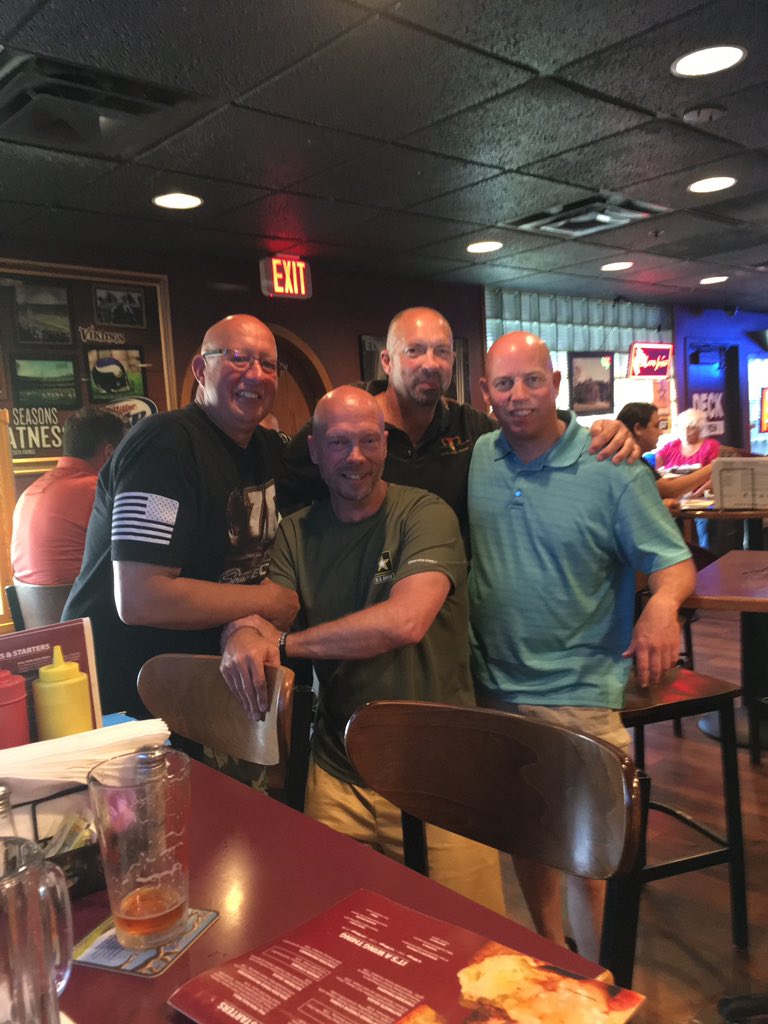 BikeArmyMn's tweet photo. Team meeting for Ragbrai...and our bike clothes in the mail. It must be Karma 😇👍 https://t.co/hwAWphBOYD