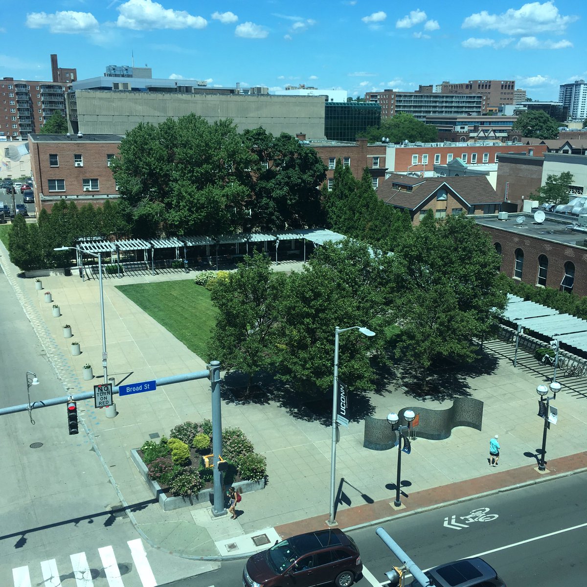 ProjectMusicCT's tweet photo. Beautiful weather downtown Stamford this week! Don’t miss us here in @UConnStamford Whitey Heist Park (Broad &amp; Franklin) tomorrow for the @StamfordDowntwn #ArtWalk - @projectmusicct band at 5:00, followed by MarineraCT dancers at 6:00 https://t.co/n4lp4yBOR4