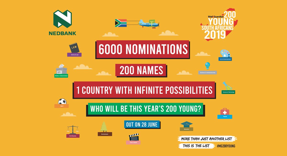 MCSGAUTENG's tweet photo. Celebrating 200 young South Africans๐ฟ๐ฆ doing amazing things ๐๐. Inspiring excellence!. #MG200Young #MCSGAUTENG #ThursdayMotivation #Nedbank #MailandGuardian https://t.co/ujBOxI8BVG