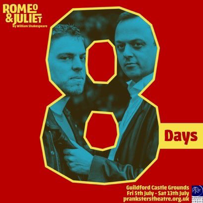 ONLY 8 DAYS until opening night of Romeo and Juliet with Guildford Pranksters  
Book now @GuildfordTIC <a href="/VisitSurrey/">Visit Surrey</a> 01483 444334 or online ==>tickets.visitguildford.com/en-GB/shows/ro…