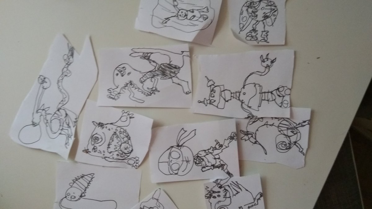 Janek_Sielicki's tweet photo. My son's (green) and daughter's take on Storia's monsters! Commisions open! π #nothankyouevil #ntye #thecyphersystem #alwaysprouddad https://t.co/M9PzKGvOQl