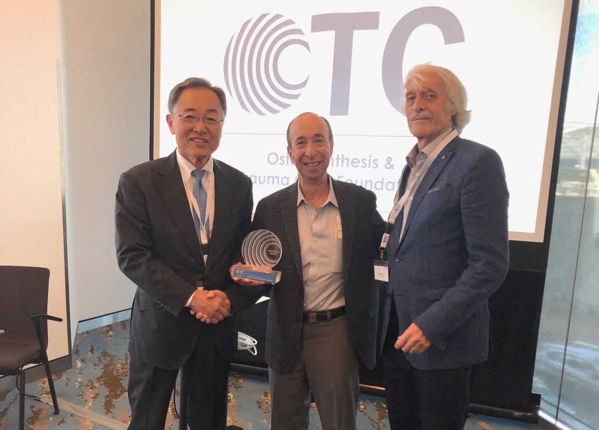 At the annual meeting in Amsterdam, Laureate Takashi Matsushita has been given the OTC Honorary Award 2019. It was handed to him by David Lowenberg, President 2018/2019 and Richard Helmer, OTCF General Manager. 
#otcfoundation #honoraryaward #annualmeeting