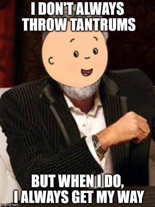 Simply_Kali's tweet photo. It was an honorable fight. We battled, brave and true. But in the end, the forces of Good were made to kneel at the feet of Evil and admit defeat …

Alice has seen Caillou. She asks to watch it. All hope is lost. 

#MomsAgainstCaillou https://t.co/eKo4qGZmCp