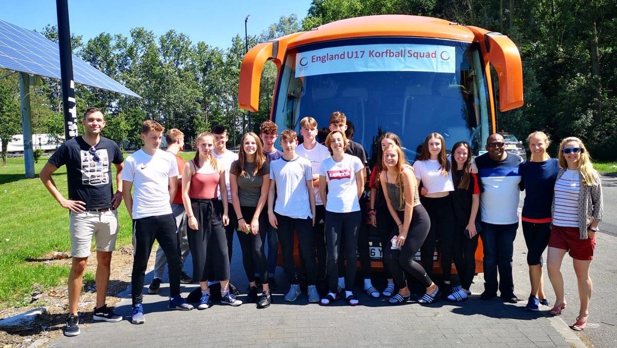 The England #Korfball Under-17 squad have arrived safey at their team hotel in Eindhoven, The Netherlands ahead of the U17 Korfball World Cup taking place this weekend #U17KWC