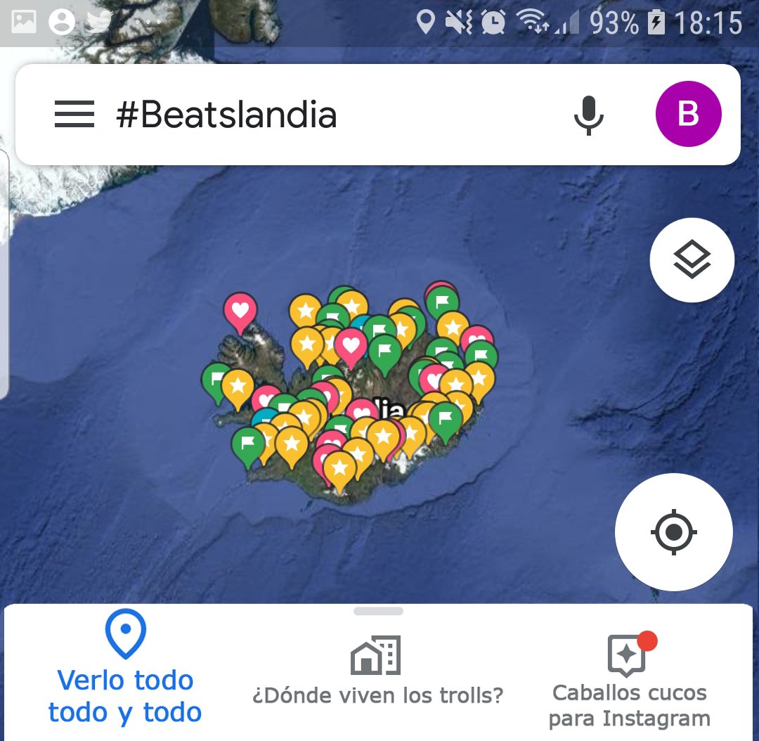 #Islandia, esa isla en medio del Atlántico plagada de volcanes, glaciares, cascadas y chinchetas de Google Maps...😅 Cuando te das cuenta de que el viaje se te está yendo de las manos... Aunque #enfurgomolamas con <a href="/CampEasyIceland/">CampEasy</a> #Beatslandia que nos vamosss!! ✌días y ✈🇮🇸😁