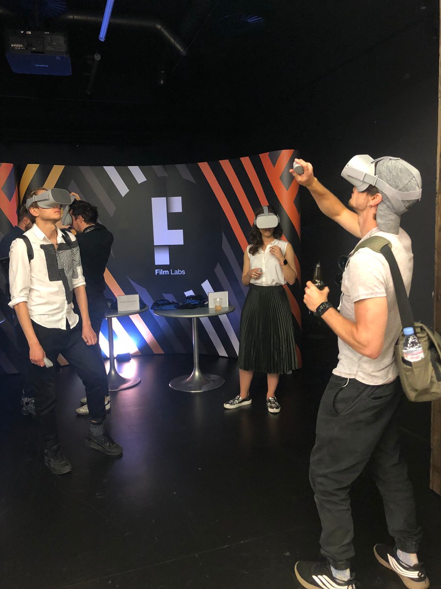 CheilUK's tweet photo. Our #FilmLabs session has kicked off! We're talking all things VR with @nicklyonstv from @territorystudio, @dinahlammiman from #VRHubBBC  and our very own ECD @Russdoggie https://t.co/NlcW22eL4C