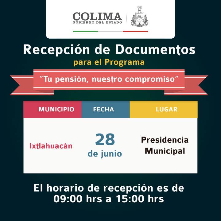 IAAPcolima's tweet photo. 📣📣🛑 ATENCIÓN IXTLAHUACÁN 🛑📣📣

☝️🗒 Te recordamos que recibiremos tus documentos:

🗓28 de Junio
📍Presidencia Municipal
⏰ 09:00hrs a 15:00hrs https://t.co/S5ySlM6jU1