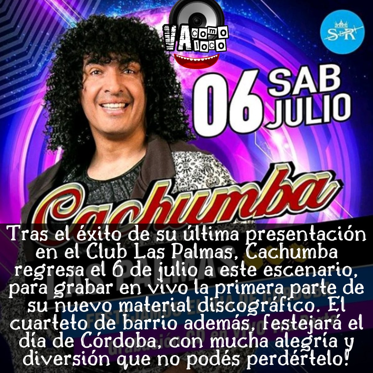 VaComoLoco2's tweet photo. @cachumbaweb
@saladelrey
@Clublaspalmas
#MovidaCuartetera
#NoticasDelCuarteto
#Cuarteto
#CuartetoDelBueno
#JuevesDeGanarSeguidores
#BuenJueves
#FelizJueves https://t.co/gEnTfVyagb