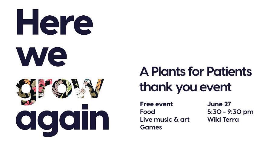 This is tonight! Come on out to <a href="/wildterrafargo/">Wild Terra</a> and let us thank you for showing Plants for Patients all the love! ♥️🌿🌸