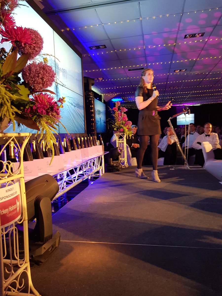 Guest of honour Helen Glover talking about developing self belief in Cornwall