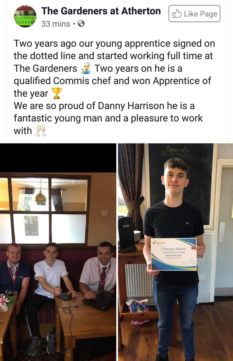 wlc_training's tweet photo. Congratulations to Danny Harrison on completing his @wiganleighcol Commis Chef apprenticeship, well done! https://t.co/8GPxHCimIh