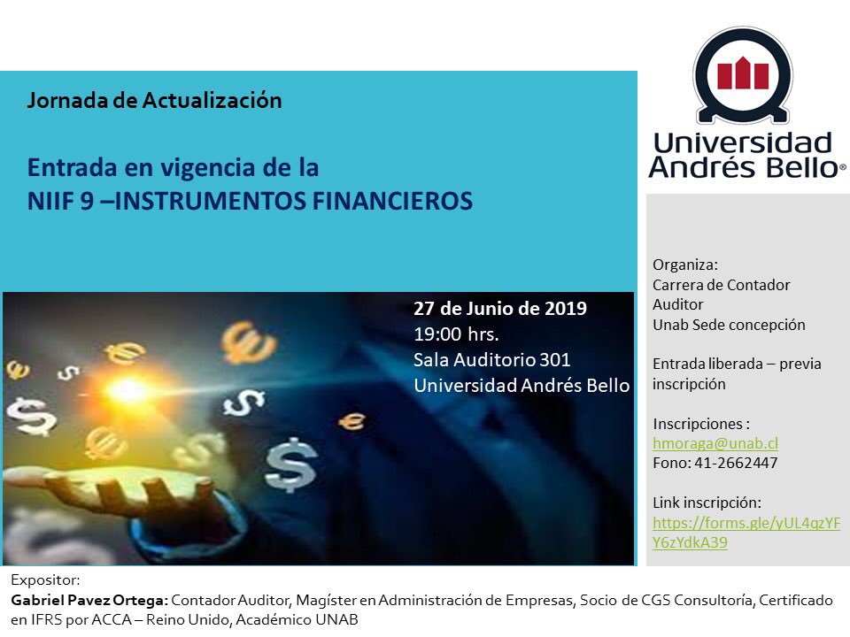 SemyCong's tweet image. Jornada de actualización en #ifrs en la #Unab sede Concepción hoy jueves