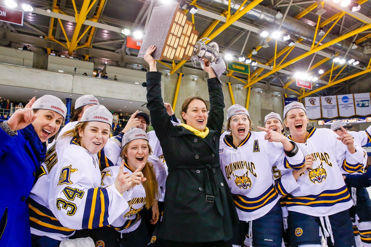 QU_WIH's tweet photo. Proud past, bright future! 

Over the last 11 years: 
➡️ ECAC Season &amp; Tournament Champs 
➡️ 6 Nutmeg Titles 
➡️ 1 Rookie, 2 Players &amp; 2 Goalies OTY 
➡️ 3 Mandi Schwartz Awards

#20DaysofWOW https://t.co/WMicJYZ7Up