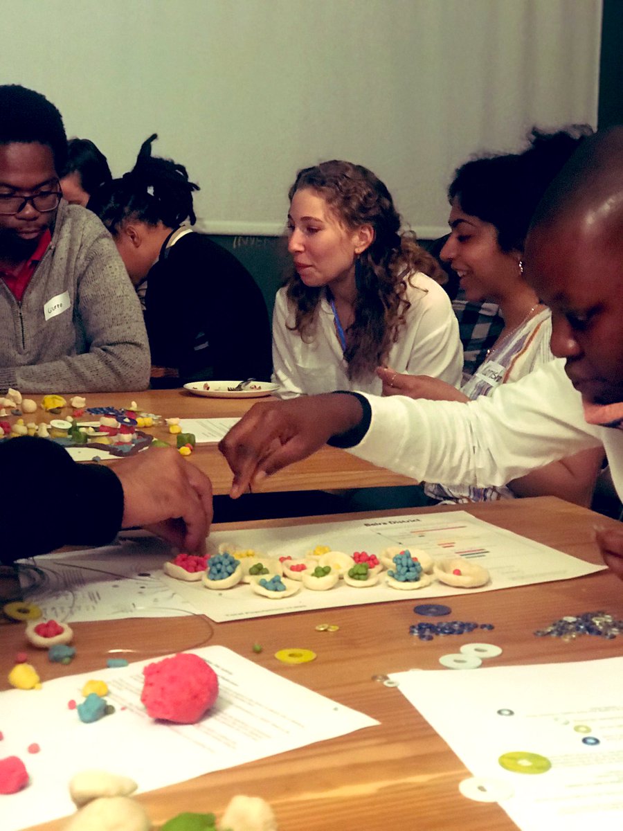 Visualst1's tweet photo. Data sculptures for dayzzzz. Each relief worker group used their manual machine learning skills to create solutions and visuals maps of need models from real #cycloneidai data. #artisdata #datasculpture @GeoPoll @DataVizSociety https://t.co/Sk3d5FEDhp