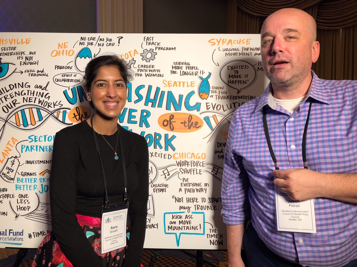 SeattleKingWDC's tweet photo. The “Fish of Transformation” was thrown—&amp; caught! *phew* (#TimeIsNowNF19 @National_Fund). Staff members Aara &amp; Jason nailing the execution. “Give someone a fish you feed them for a day, teach someone to fish…” ok you get it. #SeaKing #Transformation https://t.co/BQG7bqMeZC