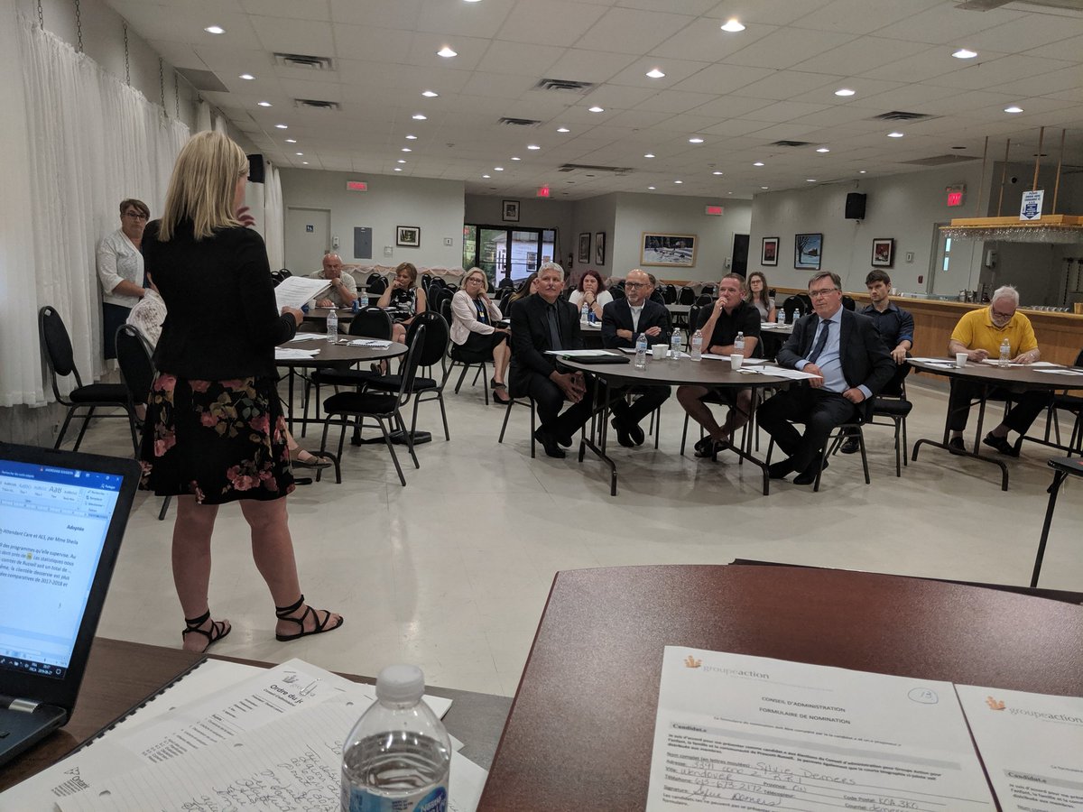 Ce soir j'ai le privilège de présider l'AGA de Groupe Action pour l'enfant, la famille et la communauté de P-R. Un organisme qui fait une difference!