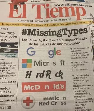 RedCrossUtah's tweet image. Just like the A's, B's and O's are missing here, A, B, O and AB blood types sometimes go missing from hospital shelves. Thank You @reviewjournal, @eltiempolv and @ mpcampa for partnering with us with our #MissingTypes Campaign. 
#DonateNow #SNVredcross