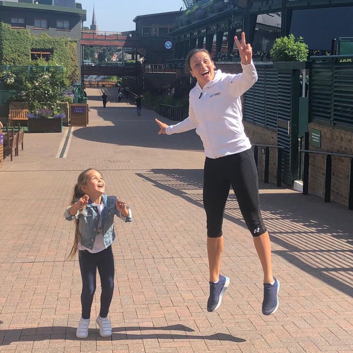Maria_Tatjana's tweet photo. We are back 🤗🥰 ... 
@Wimbledon #teammaria https://t.co/ovrKnOcAeW