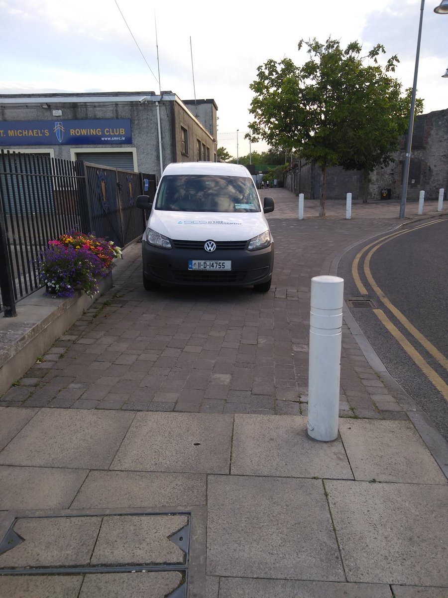 LimerickBad's tweet photo. @IWCare is there a reason why this vehicle is parked on a pavement. There was ample parking nearby https://t.co/PZAjgBzPvD