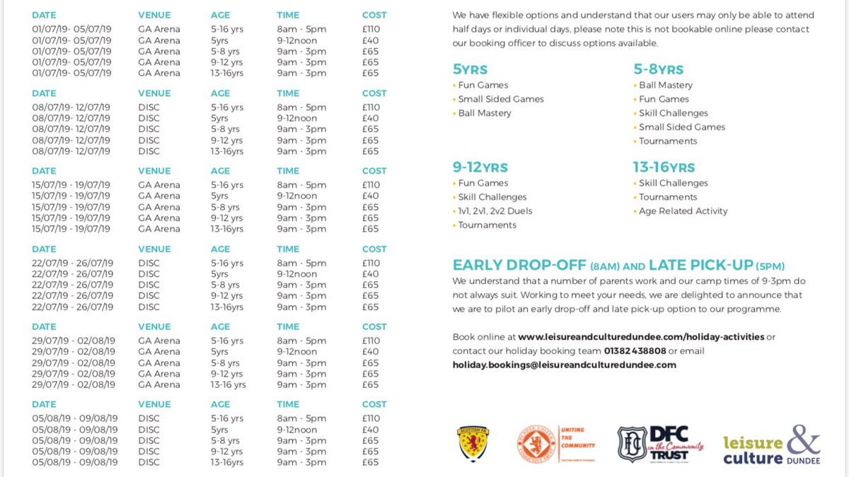 There will be some excited children &amp; teachers tonight as they look forward to 6 weeks holidays ahead. On the other hands parents are thinking otherwise. Why not get them along to keep active &amp; have fun at our Summer Football Camps starting Monday (we have moved @footballdundee )