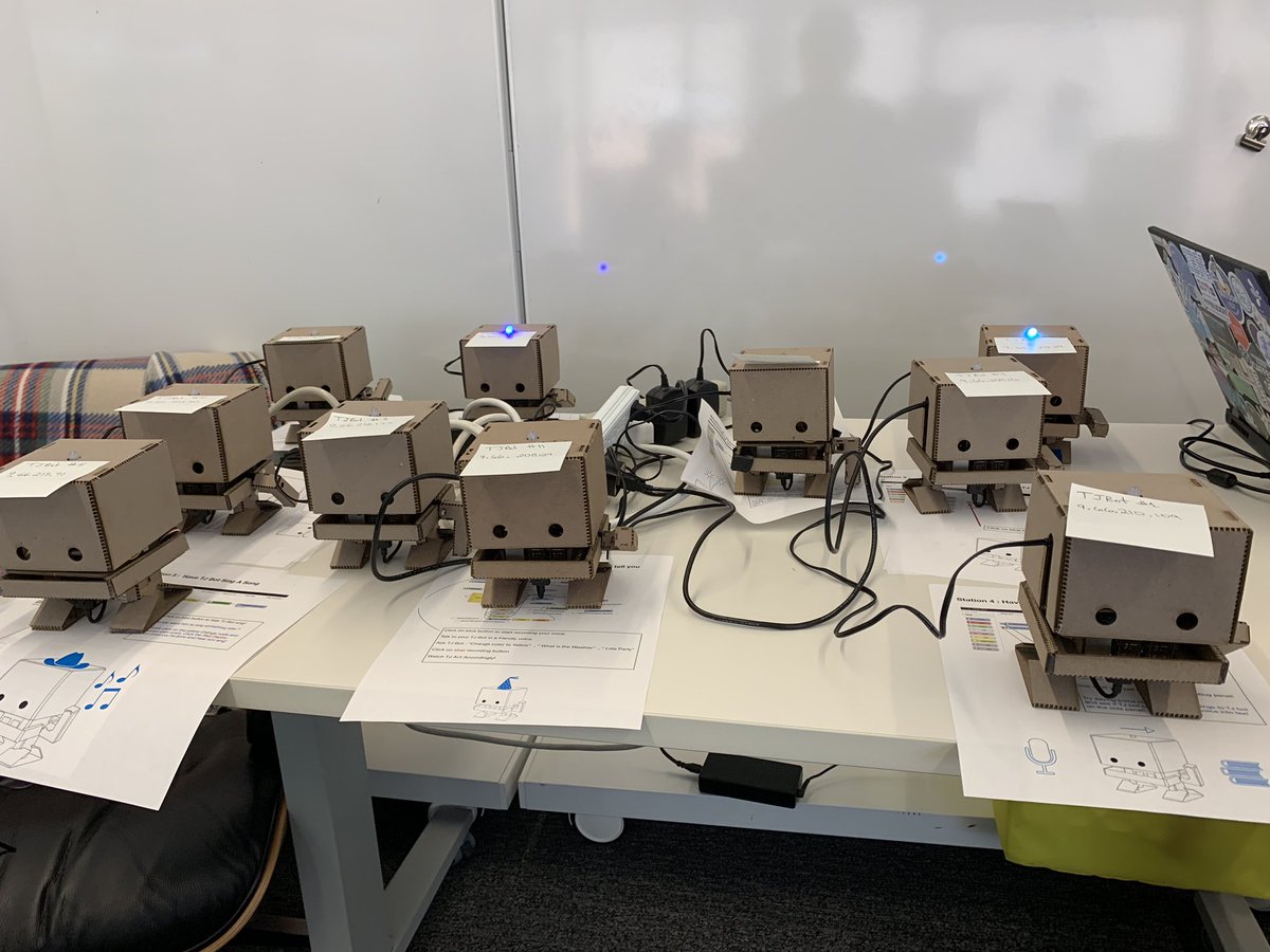 poojamakes's tweet image. Hanging out with the father of TJ bots today @johnwalicki to create a robot army for our workshop tomorrow🤖🤖🤖 My job is fun 😄🥳 #tjbots #ibmdeveloper @ibmdevelopernyc @IBMIoT